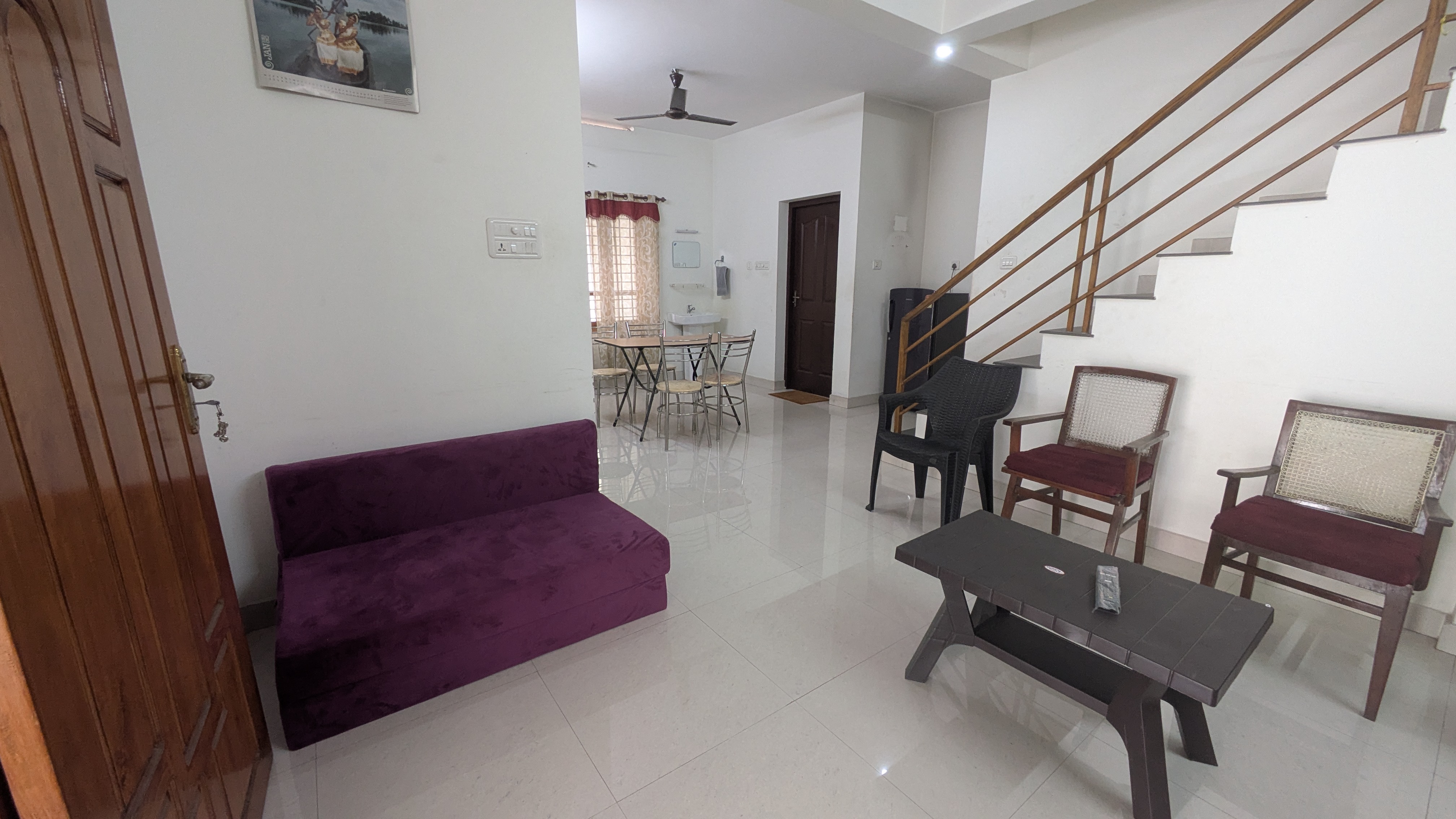 Spacious living room at Sinai Homestay Trivandrum